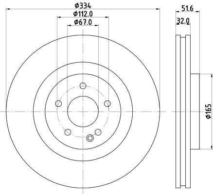 HELLA PAGID stabdžių diskas 8DD 355 122-391